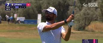 Francesco Laporta throws dart at the seventh