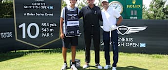 Caddie shares 'crazy' day with football superstar dad at Genesis Scottish Open