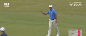 Victor Perez finishes with a birdie at the last