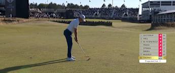 Justin Thomas hits a stunner into the treacherous 18th