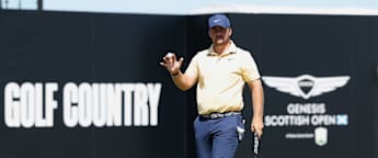 Chris Gotterup equals course record to top leaderboard in Scotland