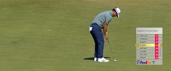 Tom Kim makes his move with a birdie at the eighth