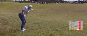 Nico Echavarria plays a beautiful deft chip at the tenth