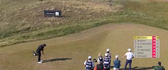 Chris Gotterup puts tee-shot to three feet at the 12th