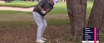 Thomas Bjørn produces brilliant recovery to engineer birdie at the third