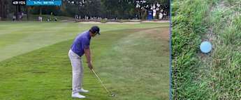 Justin Leonard hits brilliant approach to set up birdie at the 16th