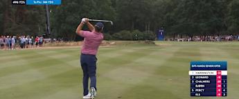 Pádraig Harrington eagles first to extend lead