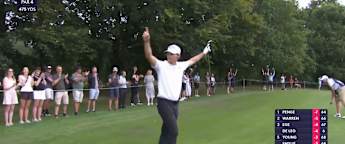 WATCH: Nicolai Hojgaard holes out twice for eagle in three holes