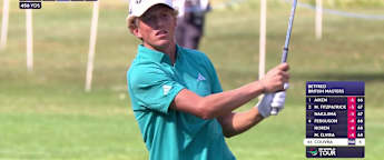 Martin Couvra in tight with approach at the ninth 