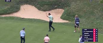 Cameron Adam saves par with chip in at the tenth