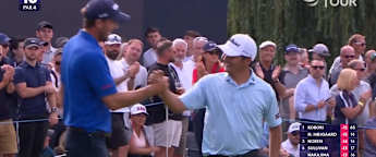 WATCH: Kazuma Kobori birdies 18th to set clubhouse target after flying finish