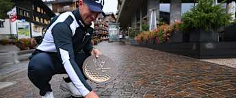 Matt Wallace lays plaque in Omega European Masters tradition