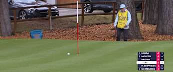 Brandon Stone sends his approach close at the sixth