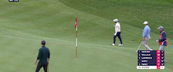 Antoine Rozner holes awkward chip at the fourth