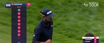 Angel Hidalgo holes for seventh straight birdie