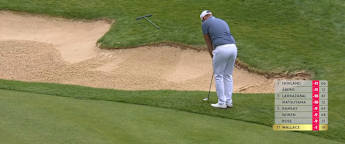 Matt Wallace chips in at the 15th