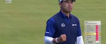 Hideki Matsuyama chips in for eagle to lead at Wentworth