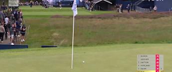 Ryan Fox goes close at the 14th