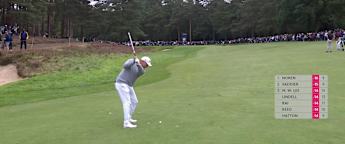 Darren Fichardt hits a dart into the 11th