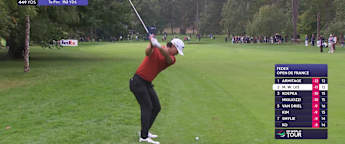 WATCH: Min Woo Lee takes the lead with birdie at the 13th