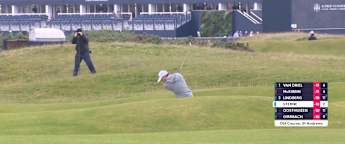 Richard Sterne sets up birdie at the third on The Old Course