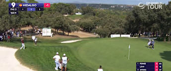 WATCH | Angel Hidalgo plays stunning flop shot on the ninth