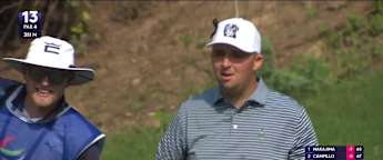 Marcus Armitage chips in at the 12th