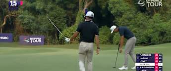 Keita Nakajima chips in at the 15th