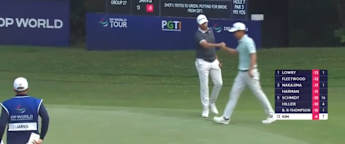 Michael Kim chips in at the seventh