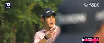 Keita Nakajima holes monster birdie putt at the 12th