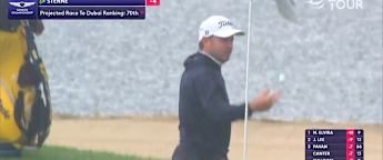Richard Sterne holes out from bunker at 13th