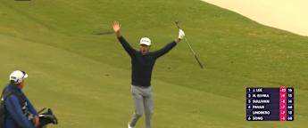 WATCH: Jordan Gumberg makes miracle eagle at 18