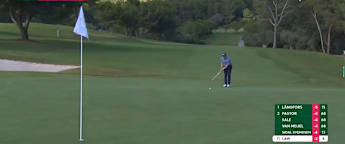 David Law holes lengthy birdie at hole 9