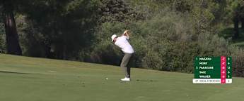 Victor Sidal Svendsen comes close to unlikely hole-out eagle at the ninth