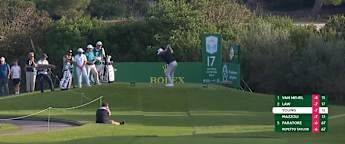Daniel Young hits 'beauty' tee shot at the tough 17th