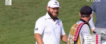 WATCH | Tyrrell Hatton holes out for eagle on the first