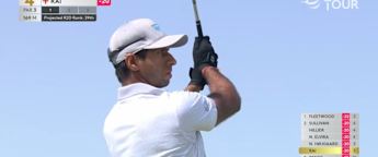 Aaron Rai sets up birdie at the fourth