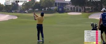 Tommy Fleetwood sets up birdie at the tenth