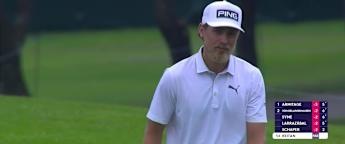 Kristoffer Reitan nearly holes out with approach to the 1st