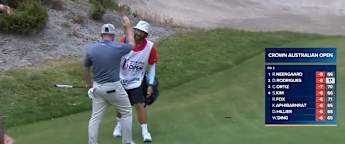 Alex Fitzpatrick judges pace and break perfectly to birdie fifth from off the green