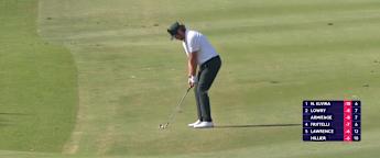 Nacho Elvira dials in close for birdie at the seventh