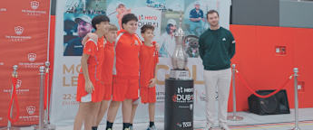 Young star Nicolai Højgaard inspires students on Hero Dubai Desert Classic Trophy Tour
