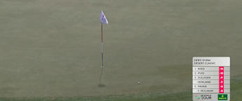 Jacques Kruyswijk goes close at the par-three seventh