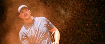 WATCH | Jacques Kruyswijk makes chip-in eagle from the sand at the second