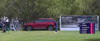 Frederic Lacroix sticks one in close at the par-three 13th