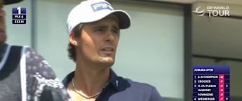 Hugo Townsend drives first green