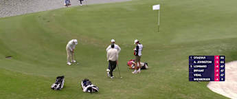 WATCH | Yanhan Zhou holes from off the green at the sixth