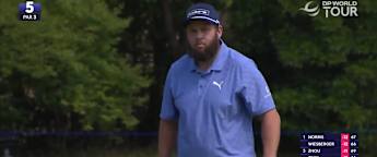 WATCH | Andrew Johnston saves par at the treacherous fifth