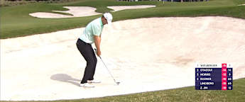 Bernd Wiesberger sets up birdie after brilliant bunker shot