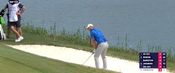 WATCH: Jesper Svensson shows good touch out of the sand to set up birdie